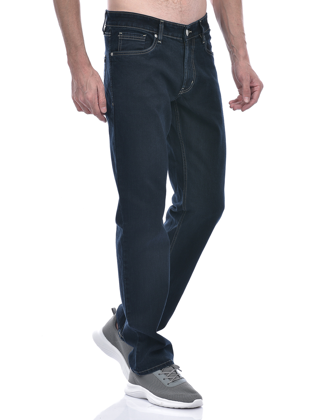 Numero Uno Men Solid Dark Blue Jeans
